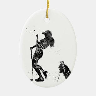 Golferin Keramik Ornament