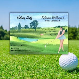 Golferin schlägt ihren 60. Geburtstag Einladung