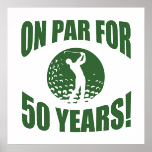 Golfers 50. Geburtstag Poster