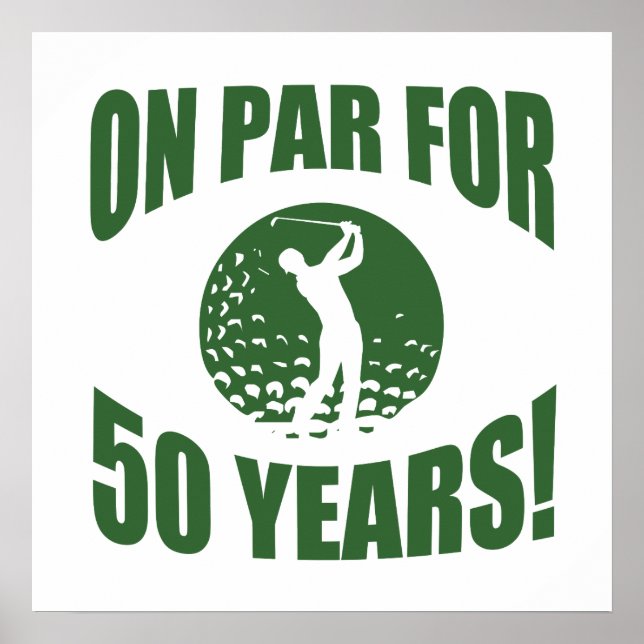 Golfers 50. Geburtstag Poster (Vorne)