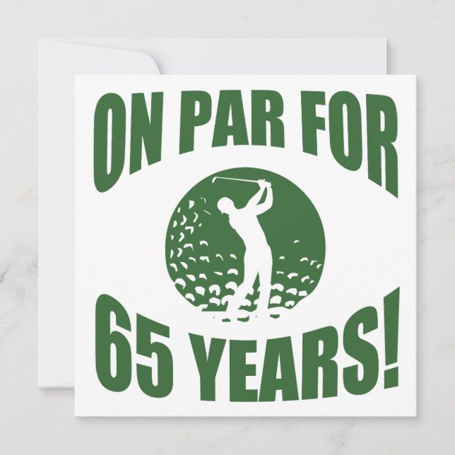 Golfers 65. Geburtstag Karte (Vorderseite)