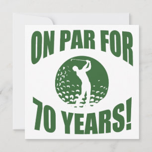 Golfers 70. Geburtstag Karte