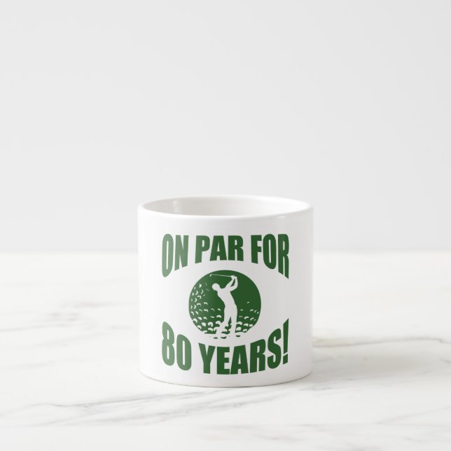Golfers 80. Geburtstag Espressotasse (Vorderseite)