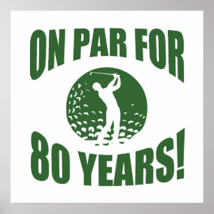 Golfers 80. Geburtstag Poster
