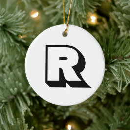 Golfers benutzerdefinierte Monogramm-Fotovorlage Keramik Ornament