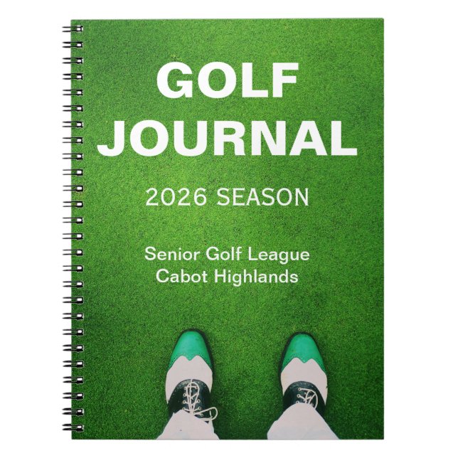 Golfer's Customized Personal Golf Journal Notizblock (Vorderseite)