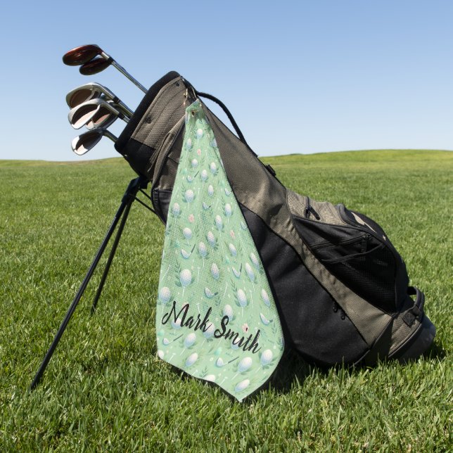 Golfers Geburtstag & Osterurlaub Golfhandtuch (Gras)