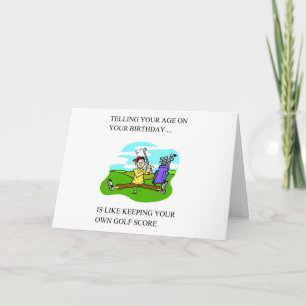 GOLFERS GEBURTSTAGSKARTE KARTE