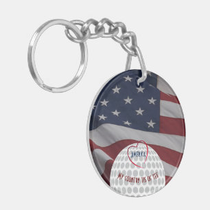 Golfers Geschenk Initialen Schlüsselanhänger