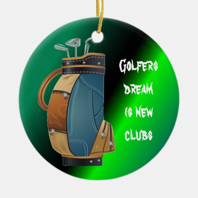 Golfers Geschenksammlung Keramik Ornament (Vorne)