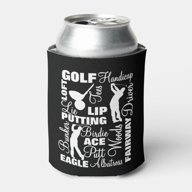 Golfers Golf Terminology Text Graphic Dosenkühler (Kanne Vorderseite)