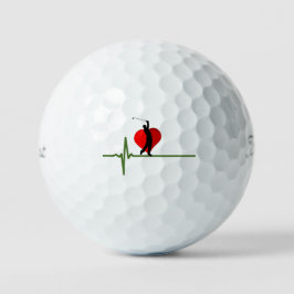 Golfer's Heartbeat Golf Balls Golfball