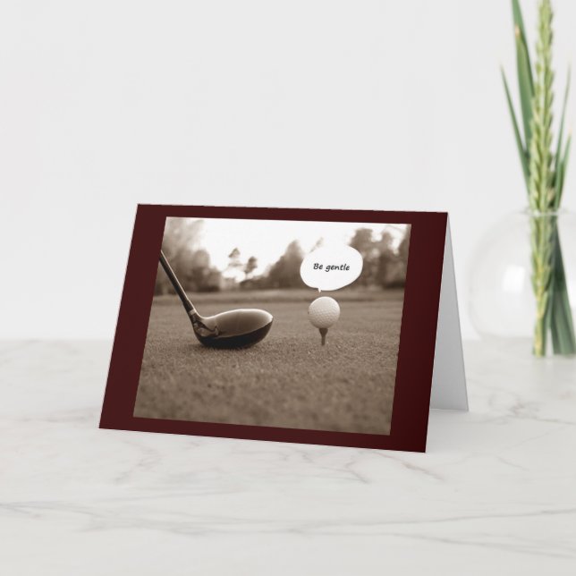 GOLFER'S HUMOROUS BIRTHDAY WISHES KARTE (Vorderseite)