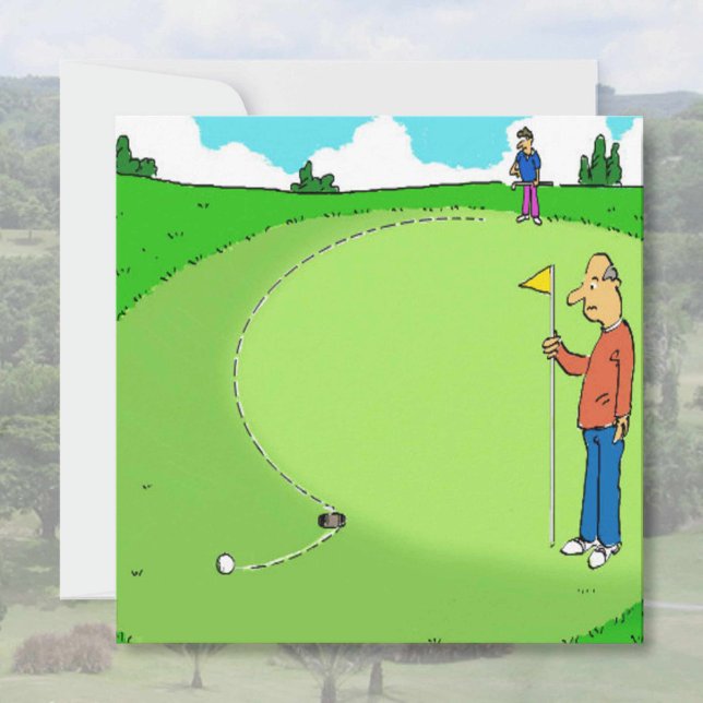 Golfer's Missed Putt Cartoon (Von Creator hochgeladen)