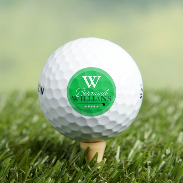 Golfer's Monogram Mit Monogramm Green Golfball (Insitu T-Shirt)