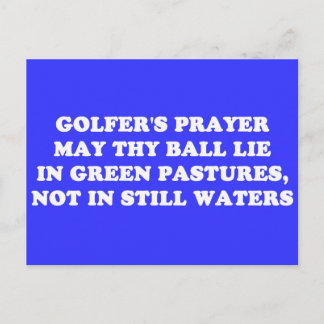 GOLFERS PRAYER POSTKARTE