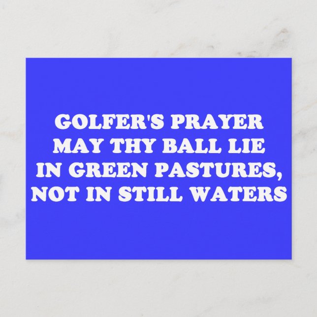 GOLFERS PRAYER POSTKARTE (Vorderseite)