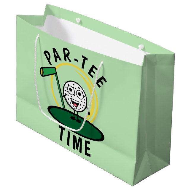 Golfers pro T-Shirt Große Geschenktüte (Vorderseite Schrägansicht)