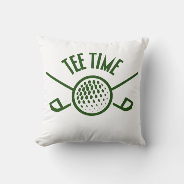 Golfers T-Shirt Time Kissen (Vorderseite)