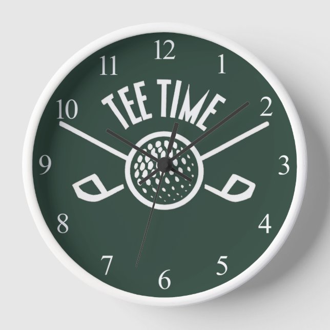 Golfers T-Shirt Time Uhr (Vorderseite)