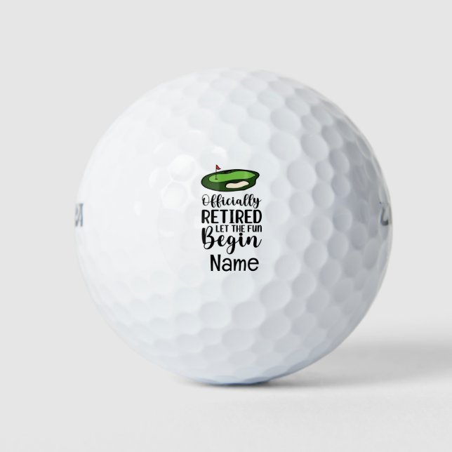 Golfervermietung für Golfer mit grüner Flagge Golfball (Vorderseite)
