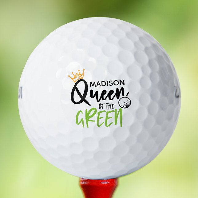 Golffähige Königin des Grünen Funny Modern Persona Golfball (Von Creator hochgeladen)