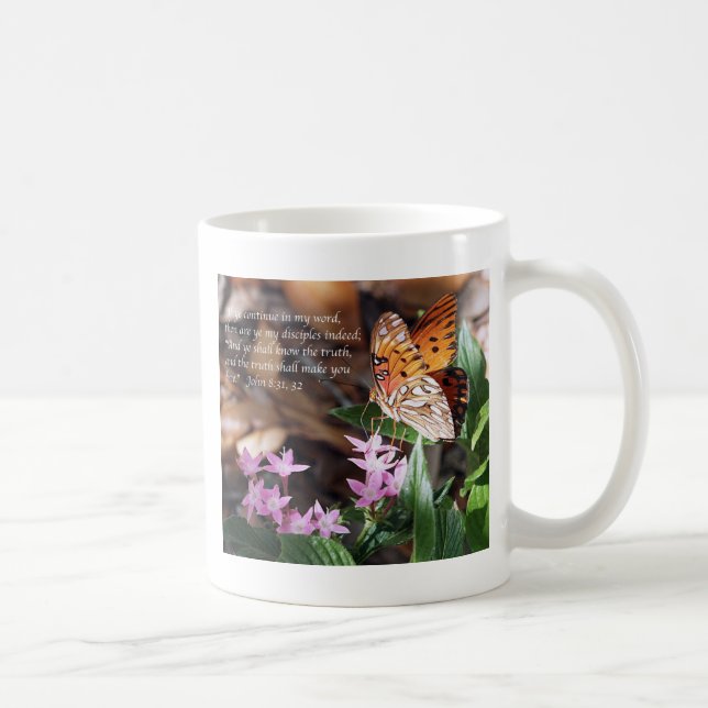Golffritillary-Schmetterling Johns 8 Kaffeetasse (Rechts)