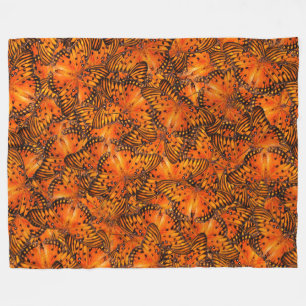 Golffritille oder Passionsschmetterlinge Orange Fleecedecke