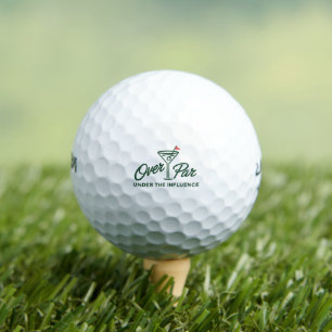Golfgeschenk über Par und unter Einfluss Golf Golfball