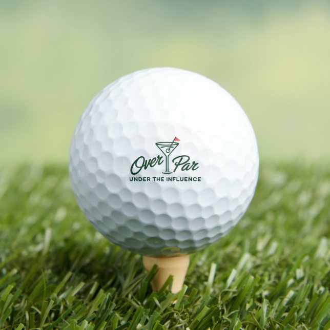Golfgeschenk über Par und unter Einfluss Golf Golfball (Insitu T-Shirt)