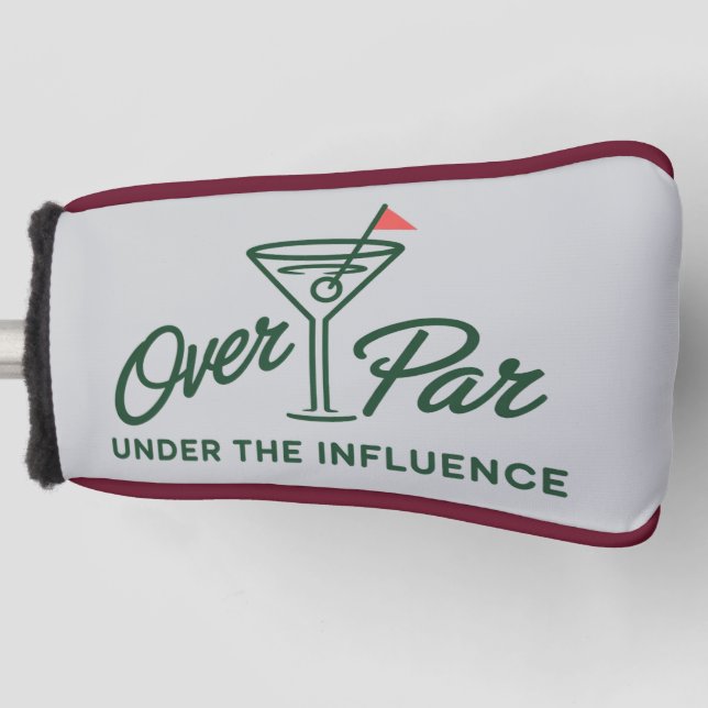 Golfgeschenk über Par und unter Einfluss Golf Headcover (Vorderseite)