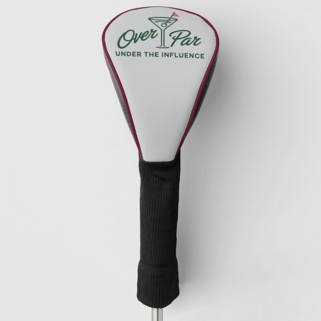 Golfgeschenk über Par und unter Einfluss Golf Headcover (Vorderseite)