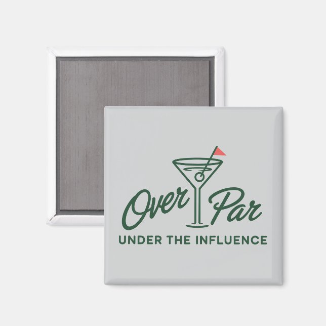Golfgeschenk über Par und unter Einfluss Golf Magnet (Vorderseite/Rückseite)