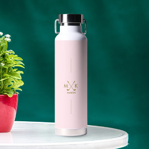Golfgeschenke Ideen Gold Monogram Personalisiert Trinkflasche