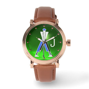 GOLFGOLFER, GOLFSPIEMONOGRAMM ARMBANDUHR