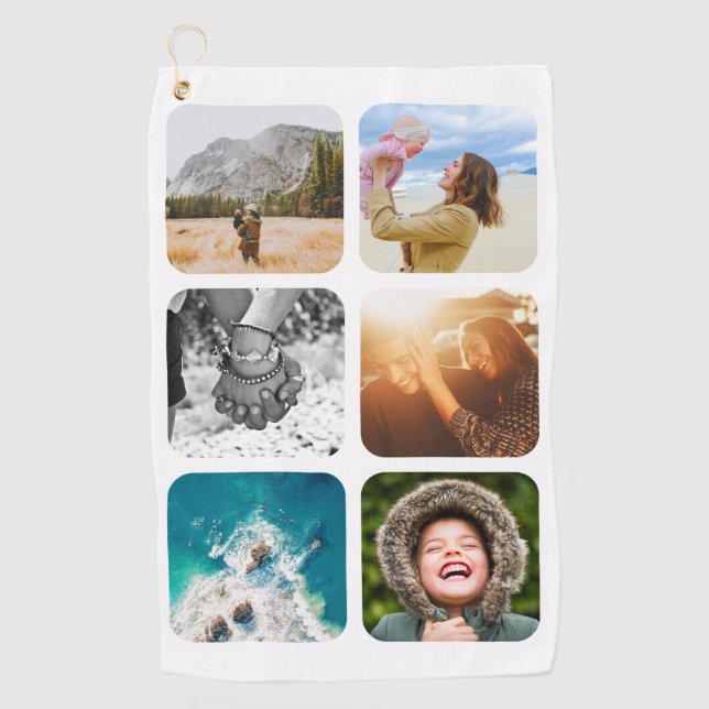 Golfhandtuch 6 Fotoplatte gerundet (Vorderseite)