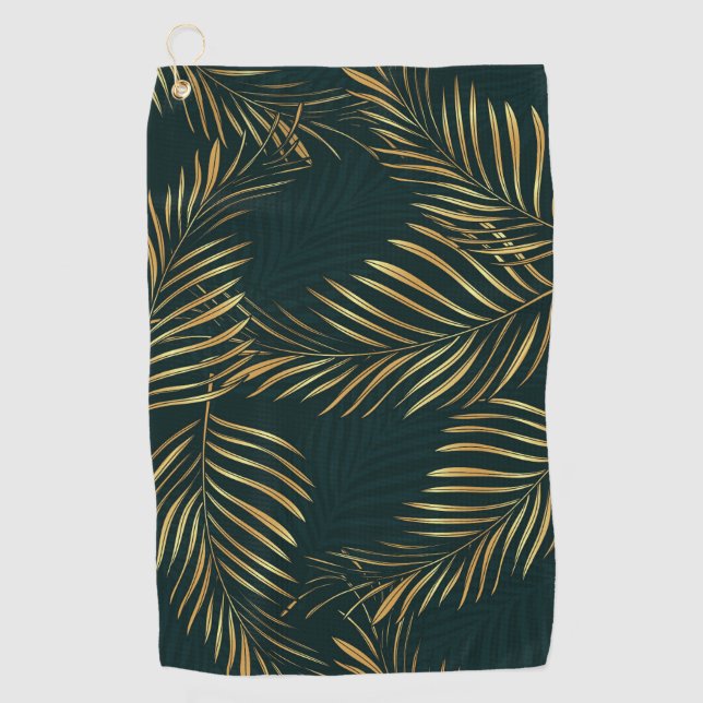 Golfhandtuch - Goldene Linie (Vorderseite)