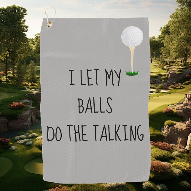Golfhandtuch Lass Balls Reden Funny (Von Creator hochgeladen)