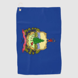 Golfhandtuch mit der Flagge von Vermont Staat, USA
