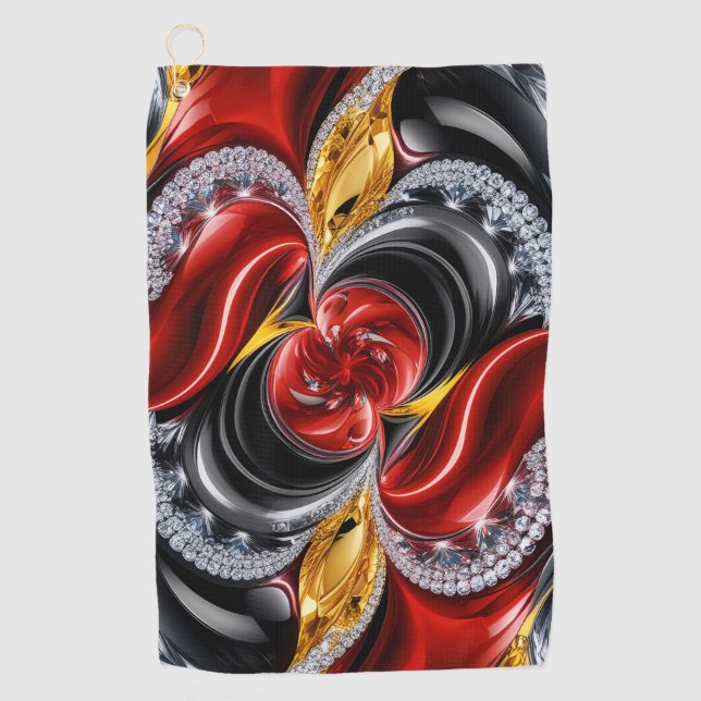 Golfhandtuch mit Deutschland Farben (Vorderseite)