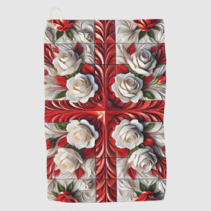 Golfhandtuch mit englischer Rose