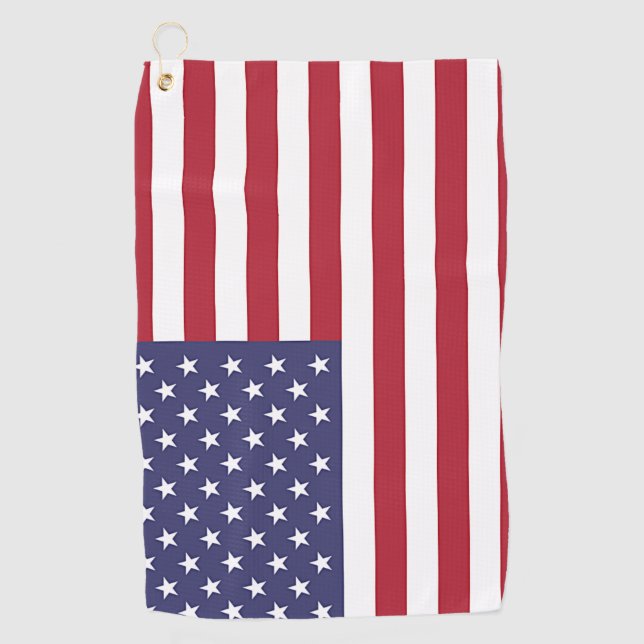 Golfhandtuch mit Fahne von USA (Vorderseite)