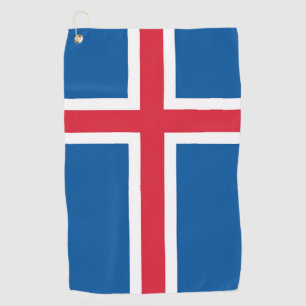 Golfhandtuch mit Flagge Islands