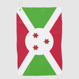 Golfhandtuch mit Flagge von Burundi