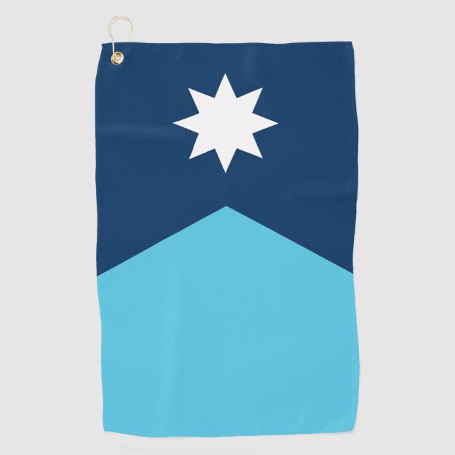 Golfhandtuch mit Flagge von Minnesota, USA (Vorderseite)