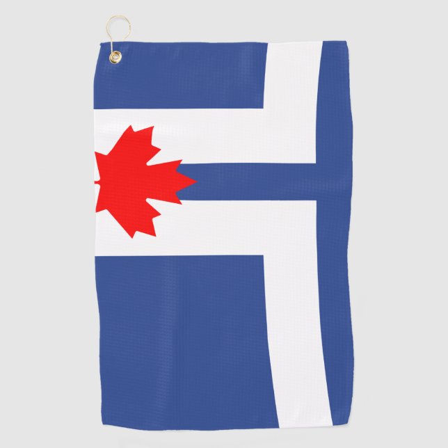 Golfhandtuch mit Flagge von Toronto, Kanada (Vorderseite)