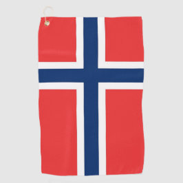 Golfhandtuch mit norwegischer Flagge