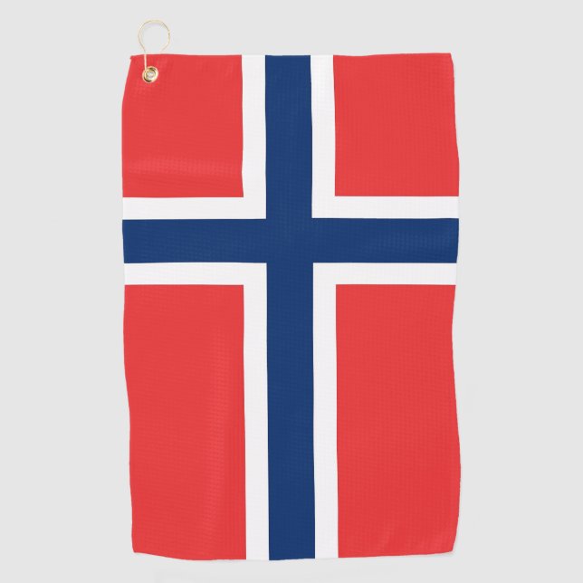 Golfhandtuch mit norwegischer Flagge (Vorderseite)
