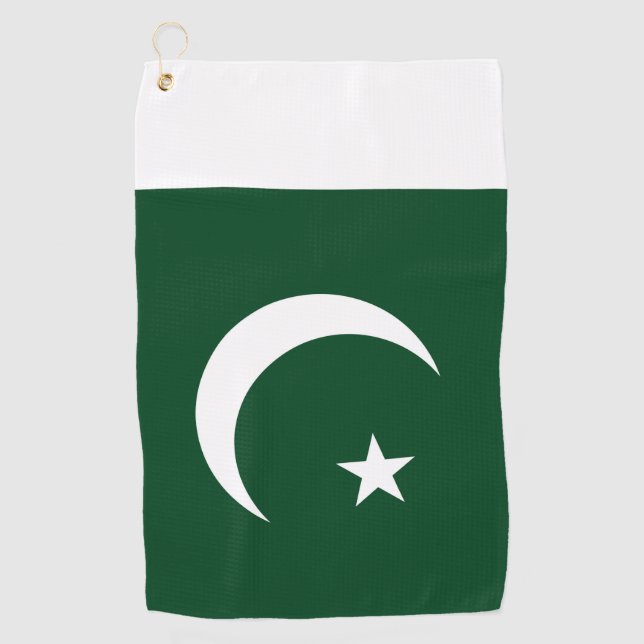 Golfhandtuch mit pakistanischer Flagge (Vorderseite)