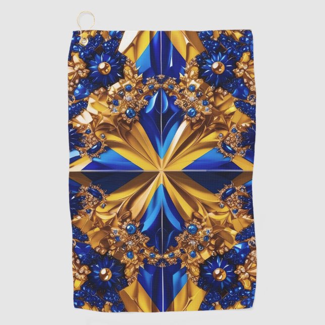 Golfhandtuch mit Schweden Farben (Vorderseite)